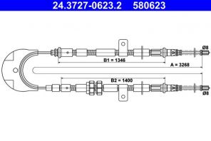 ATE 24.3727-0623.2 - Brzdové lano -