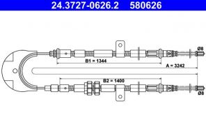 ATE 24.3727-0626.2 - Brzdové lano -
