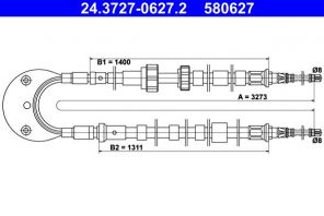 ATE 24.3727-0627.2 - Brzdové lano -
