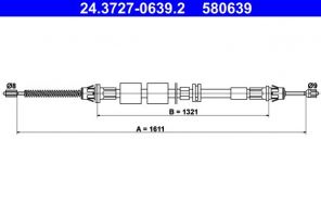 ATE 24.3727-0639.2 - Brzdové lano -