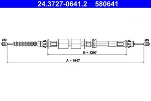 ATE 24.3727-0641.2 - Brzdové lano -