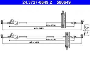ATE 24.3727-0649.2 - Brzdové lano -