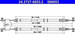 ATE 24.3727-0653.2 - Brzdové lano -