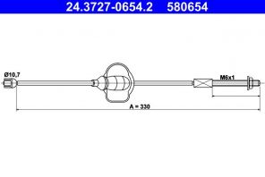 ATE 24.3727-0654.2 - Brzdové lano -
