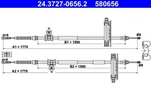 ATE 24.3727-0656.2 - Brzdové lano -