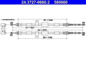 ATE 24.3727-0660.2 - Brzdové lano -