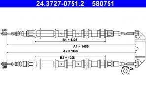 ATE 24.3727-0751.2 - Brzdové lano -