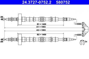 ATE 24.3727-0752.2 - Brzdové lano -