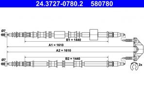 ATE 24.3727-0780.2 - Brzdové lano -