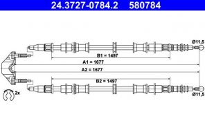 ATE 24.3727-0784.2 - Brzdové lano -