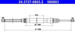 ATE 24.3727-0803.2 - Brzdové lano -