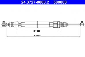 ATE 24.3727-0808.2 - Brzdové lano -