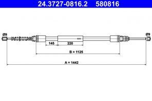ATE 24.3727-0816.2 - Brzdové lano -