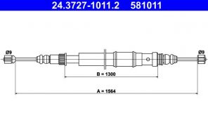 ATE 24.3727-1011.2 - Brzdové lano -