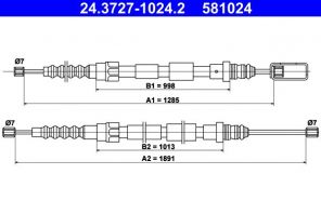 ATE 24.3727-1024.2 - Brzdové lano -