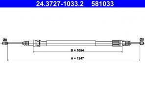 ATE 24.3727-1033.2 - Brzdové lano -