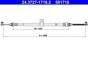 ATE 24.3727-1718.2 - Brzdové lano -