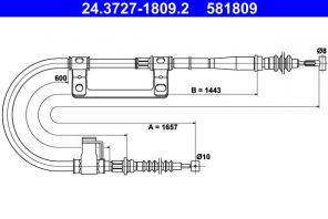 ATE 24.3727-1809.2 - Brzdové lano -