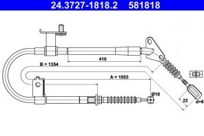 ATE 24.3727-1818.2 - Brzdové lano -