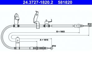 ATE 24.3727-1820.2 - Brzdové lano -