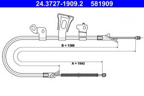 ATE 24.3727-1909.2 - Brzdové lano -