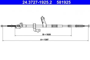 ATE 24.3727-1925.2 - Brzdové lano -