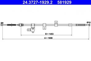 ATE 24.3727-1929.2 - Brzdové lano -