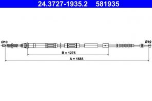 ATE 24.3727-1935.2 - Brzdové lano -