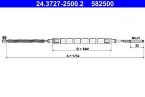 ATE 24.3727-2500.2 - Brzdové lano -