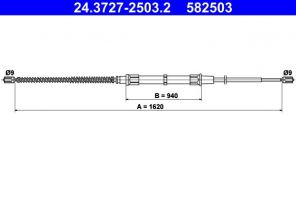 ATE 24.3727-2503.2 - Brzdové lano -