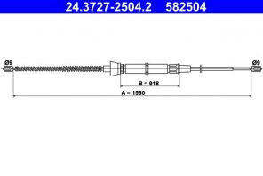 ATE 24.3727-2504.2 - Brzdové lano -
