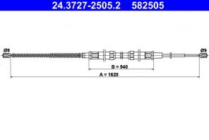 ATE 24.3727-2505.2 - Brzdové lano -