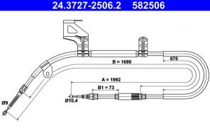 ATE 24.3727-2506.2 - Brzdové lano -