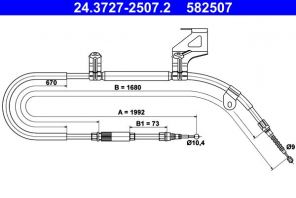 ATE 24.3727-2507.2 - Brzdové lano -