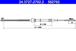 ATE 24.3727-2702.2 - Brzdové lano -