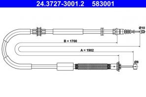 ATE 24.3727-3001.2 - Brzdové lano -