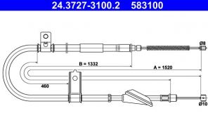 ATE 24.3727-3100.2 - Brzdové lano -