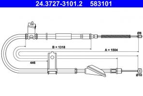 ATE 24.3727-3101.2 - Brzdové lano -