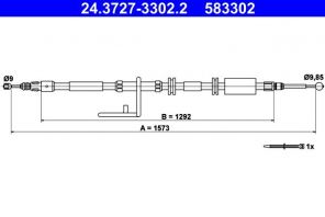 ATE 24.3727-3302.2 - Brzdové lano -