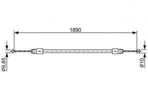 Bosch 1 987 482 444 - Brzdové lano -
