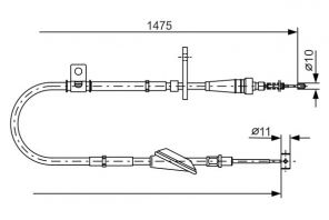 Bosch 1 987 482 211 - Brzdové lano -