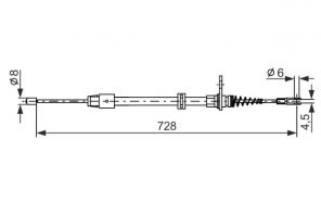 Bosch 1 987 482 301 - Brzdové lano -