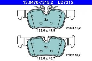 ATE 13.0470-7315.2 - Brzdové platničky -