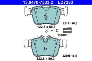 ATE 13.0470-7333.2 - Brzdové platničky -