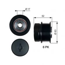 Gates OAP7187 - Voľnobežka alternátora