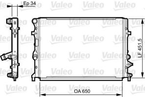 Valeo 735280 - Chladič vody -