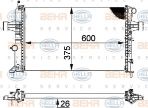 Hella 8MK 376 710-314 - Chladič vody