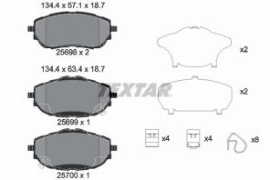 Textar 2569801 - Brzdové platničky -