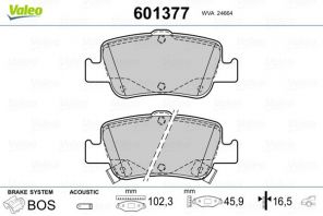 Valeo 601377 - Brzdové platničky -