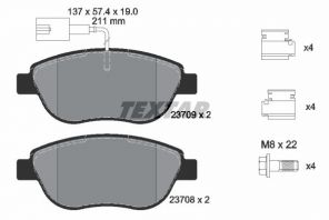 Textar 2370901 - Brzdové platničky -